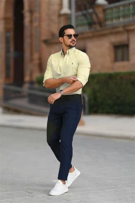 light blue shirt pant combination.